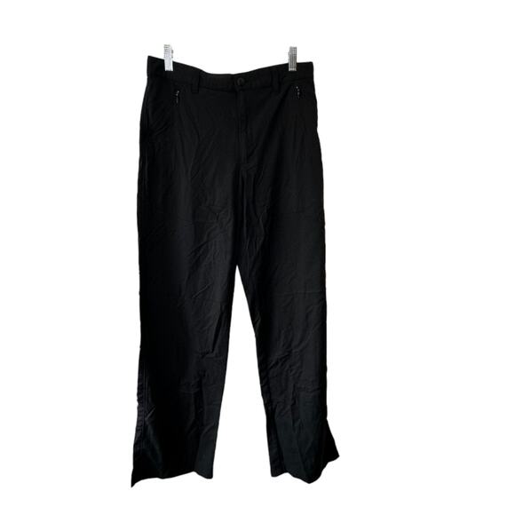 Patagonia Pants - Patagonia Lightweight Black Pants Zips Front & Back Pockets Button Closure Sz 8
